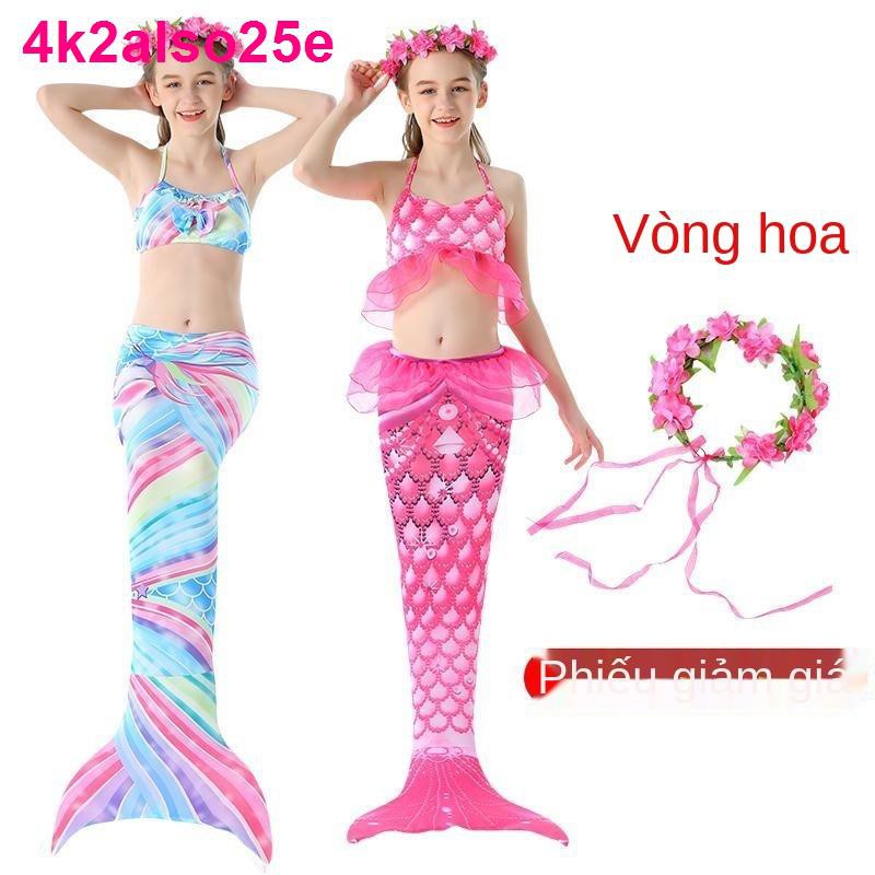 > quần áo nàng tiên cá phù hợp với trẻ em váy đuôi đồ bơi công chúa cá) ​​tắm ren bikini