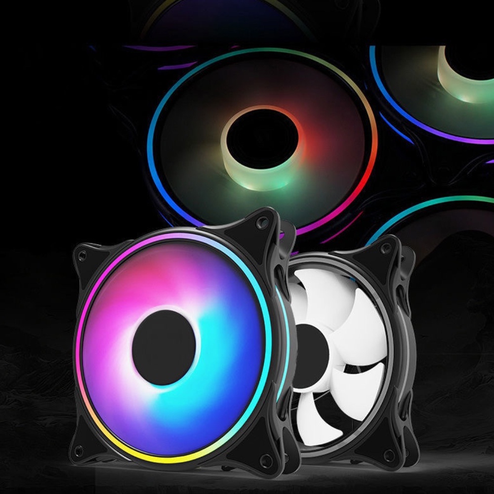 Quạt Fan Case 12cm Cooler halo ARGB 1800RPM - Quạt tản nhiệt PC 12cm