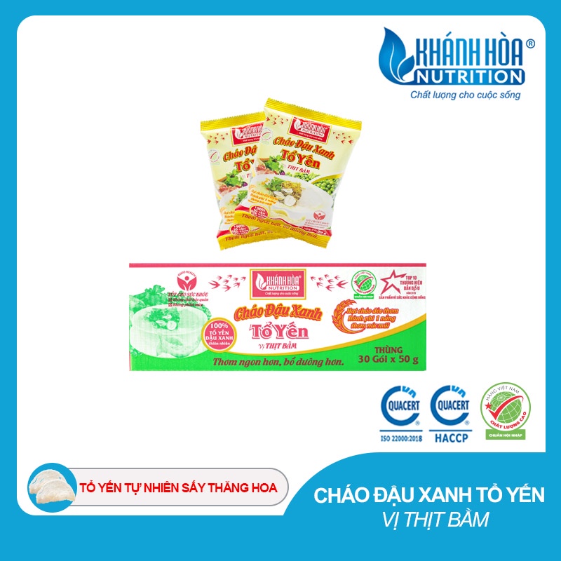 Cháo Đậu Xanh Tổ Yến Vị Thịt Bằm - Khánh Hòa Nutrition