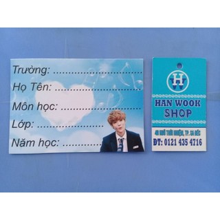 Nhãn Vở EXO - Luhan (có nhiều mẫu Kpop)