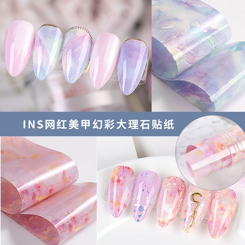 Giấy chuyển họa tiết bầu trời đầy sao dùng để trang trí móng tay