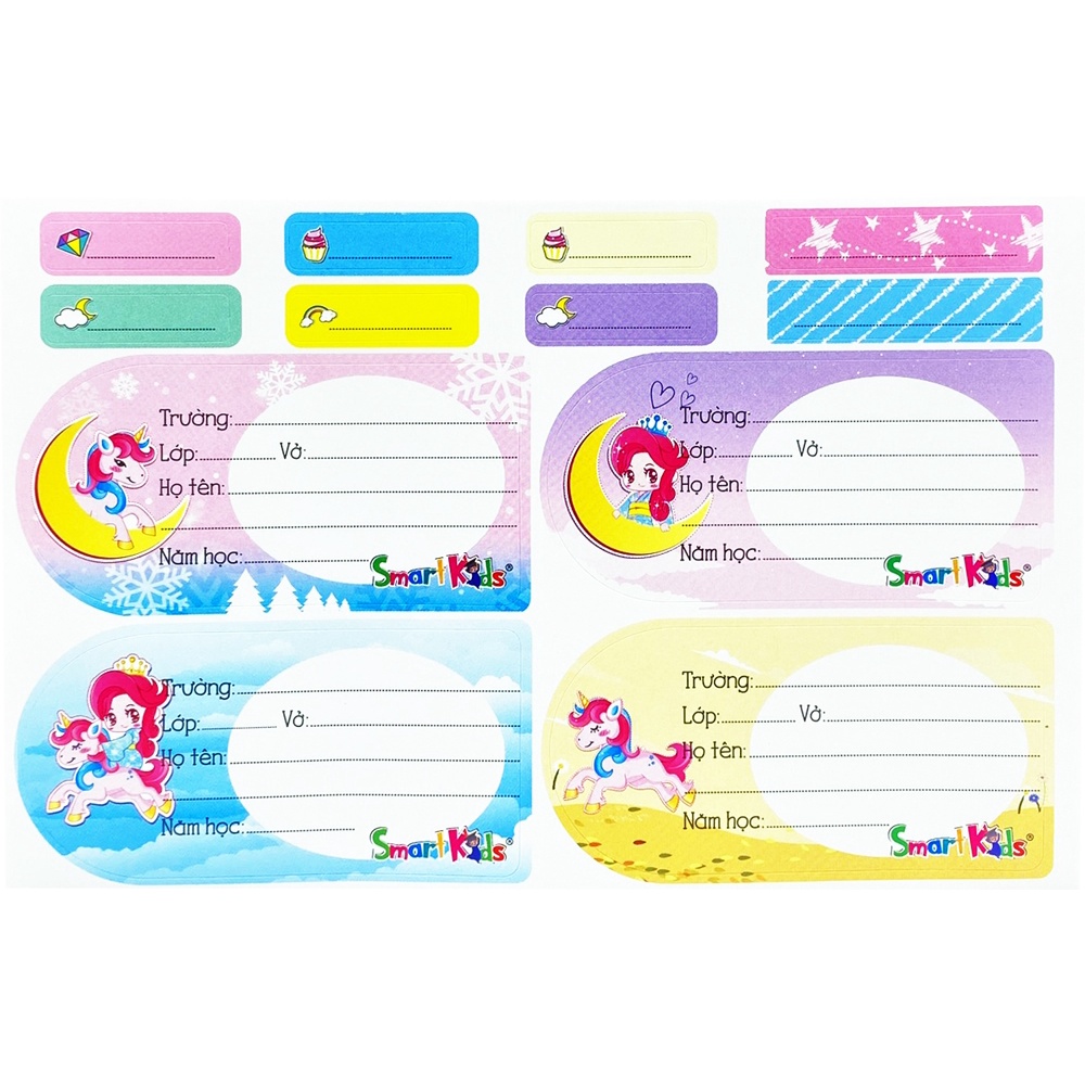 Nhãn Vở Smart Kid Unicorn LB01 (20 Nhãn Vở)