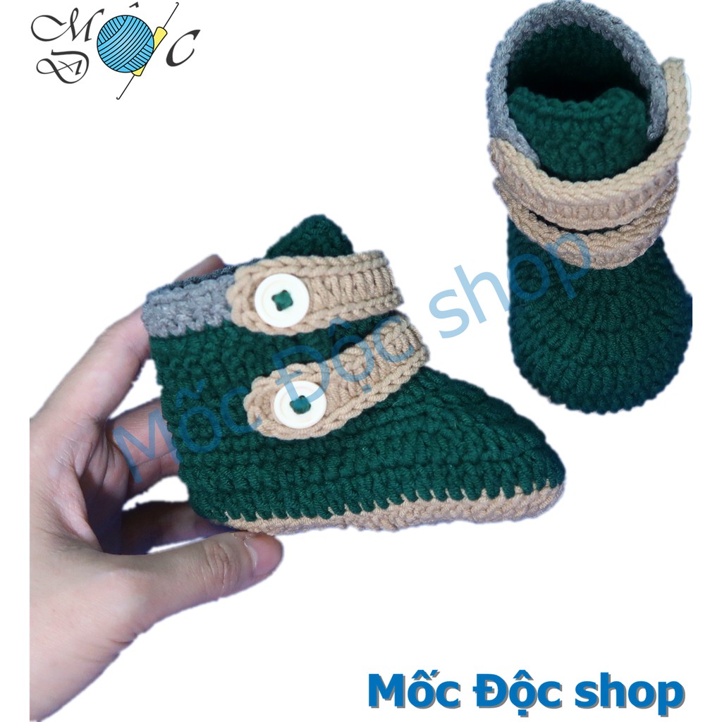 Giày len cho bé trai sơ sinh đến 1 tuổi 0-12 tháng - giầy len thể thao handmade em bé