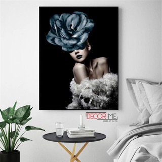 Tranh canvas 3D CÔ GÁI - có kèm viền khung