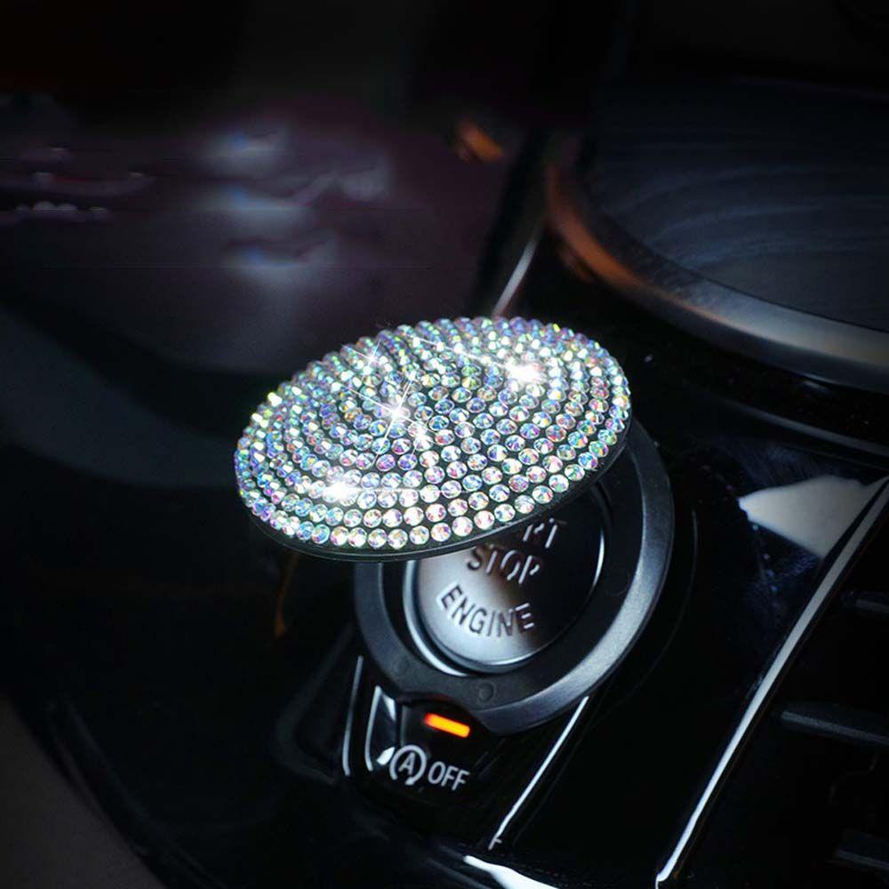 Vỏ Bọc Nút Khởi Động Chống Trầy Hình Vòng Nhẫn 3D Trang Trí Nội Thất Xe Hơi