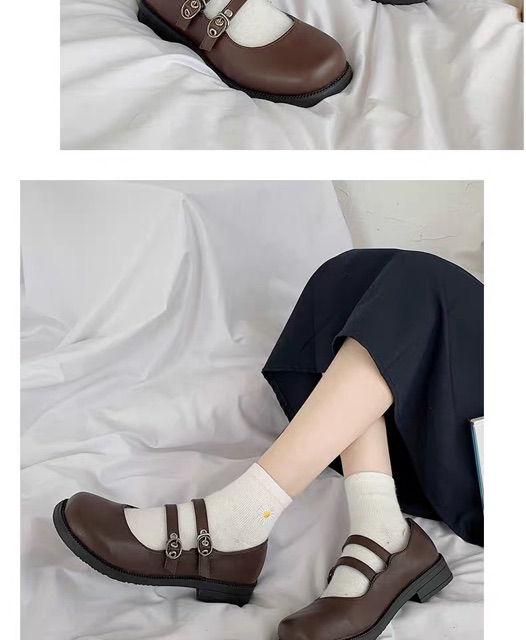Giày oxford 2 quai lolita mary jane