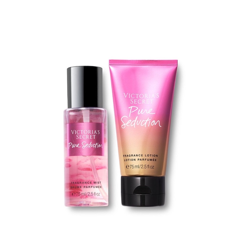 Bộ Quà Tặng Xịt Thơm Và Dưỡng Thể VICTORIA'S SECRET Mini Mist Lotion Gift Set 75ml x 2