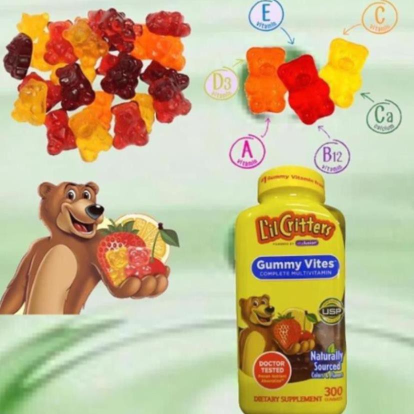 Kẹo Dẻo Bổ Sung Vitamin Cho Bé Lil Critters Gummy Vites 300 Viên - Nhập Khẩu Mỹ