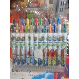 Bút sáp vặn 24 màu Rolling Crayon có nút vặn