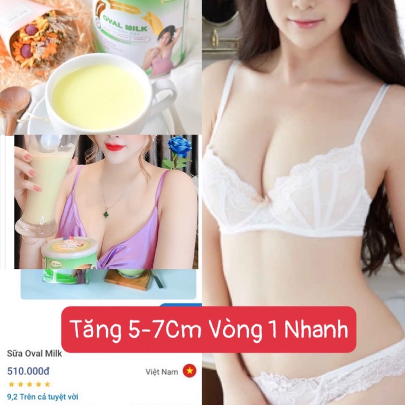 TĂNG VÒNG 1 [SIÊU NHANH 5 -7CM ] Oval Milk - Tăng Kích Thước Vòng 1 - Tăng size Vòng 1 - Săn Chắc - Ko Viên Uống Nở Ngực