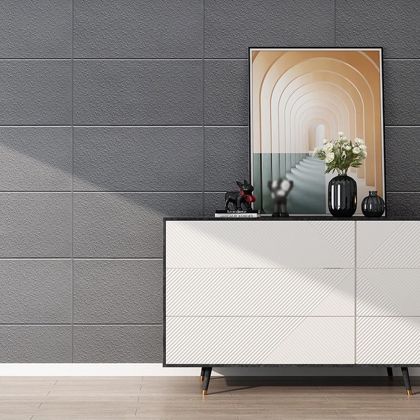 Giấy dán tường 3D cách âm chống cháy trang trí nhà cửa