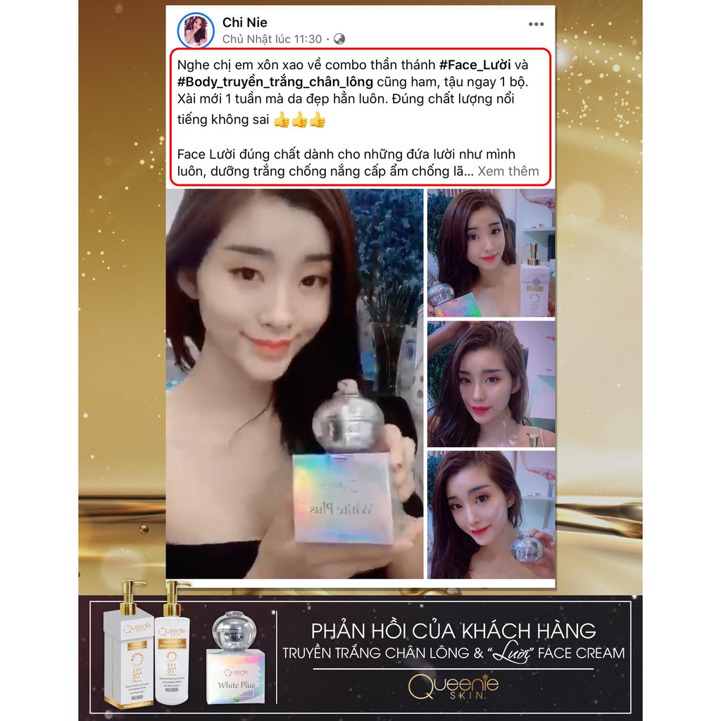 CHÍNH HÃNG - KEM FACE LƯỜI CREAM QUEENIE 15GR | BigBuy360 - bigbuy360.vn