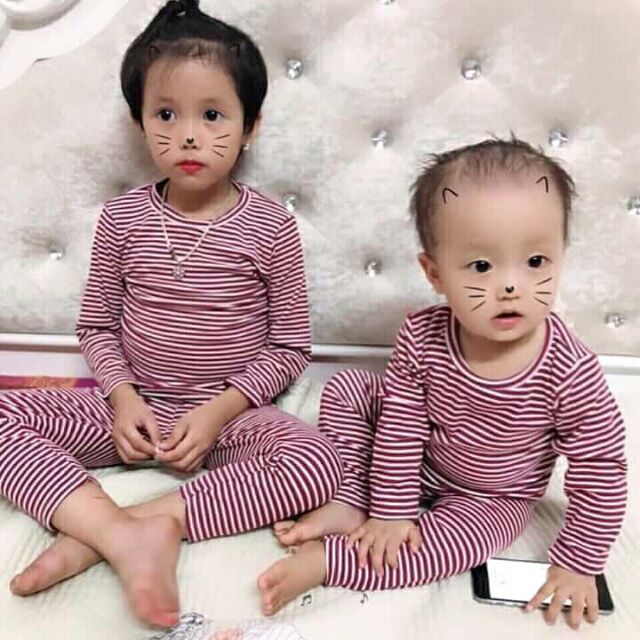 Compo 4 bộ kẻ cotton len loại 1