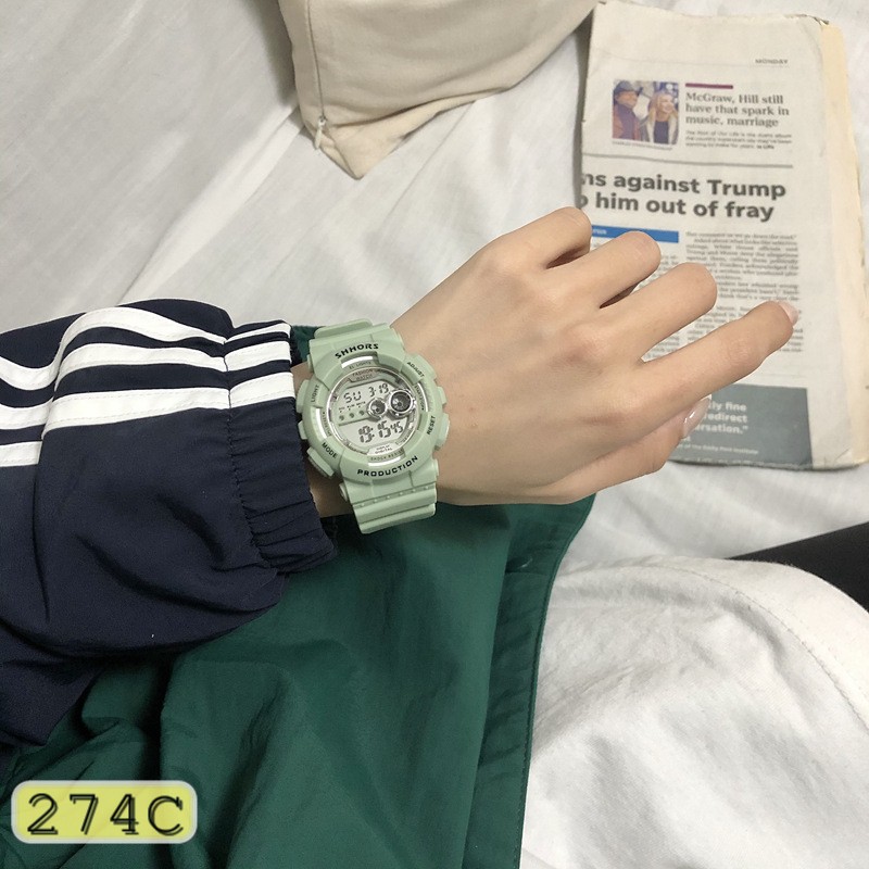 ĐỒNG HỒ NỮ DÂY CAO SU SHHORS 274C FORM TRÒN THỂ THAO CỰC ĐẸP