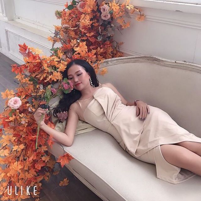 Đầm body phối lưới