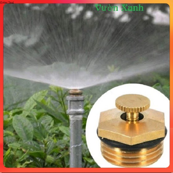 Béc phun mưa tưới hình quạt 360,chất liệu đồng thau, đầu phun tưới dùng cho hệ thống tưới