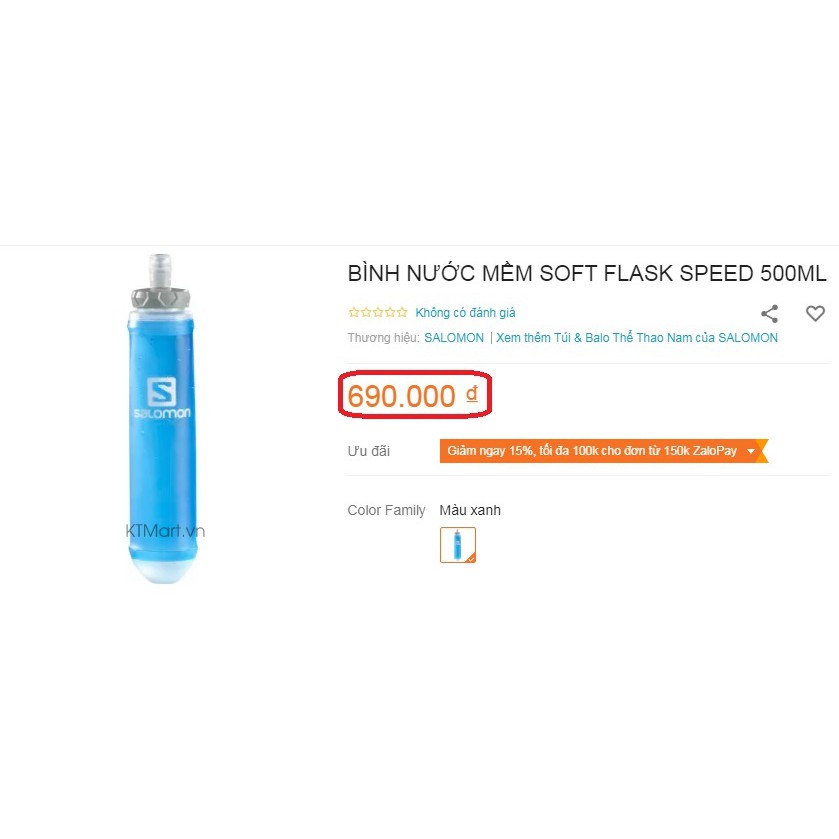 Bình nước mềm Salomon Soft Flask 500ml 17oz SPEED 42 Salomon