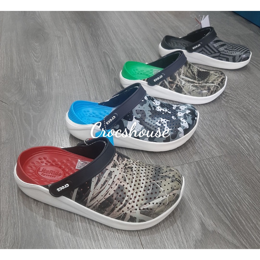 Dép crocs literide camo nam nữ hàng xuất khẩu siêu bền và êm chân - Crocs house