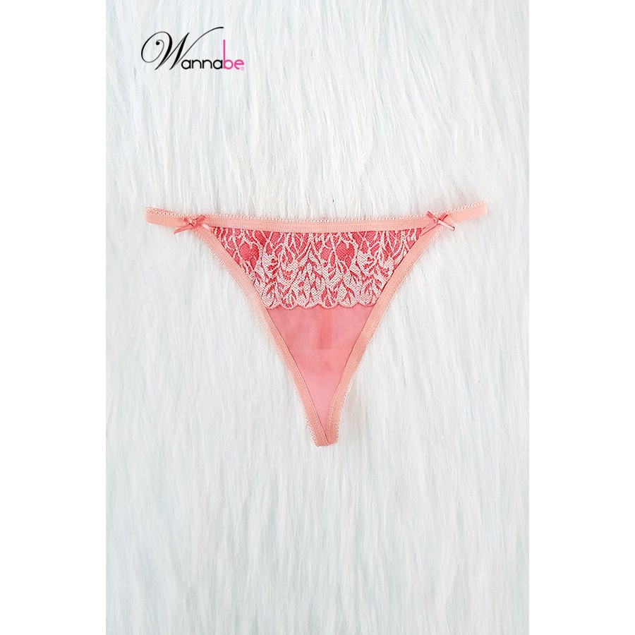 Quần lót lưới t-back nhét mông wannabe qll01phối ren hoa phía sau gợi cảm, quyến rũ