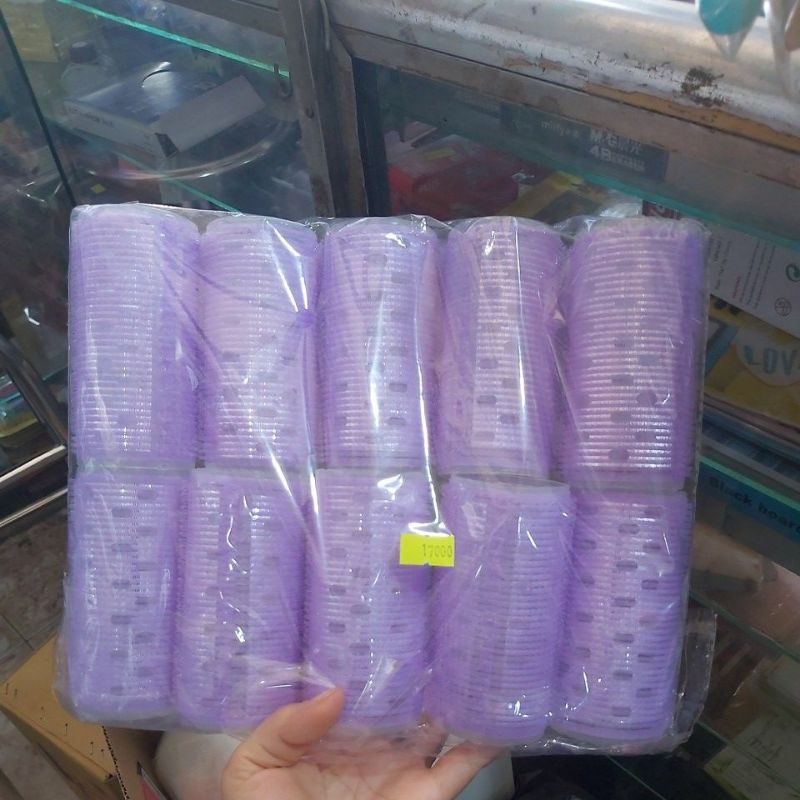 Lô gai uốn tóc ống cuốn tự dính nhiều size
