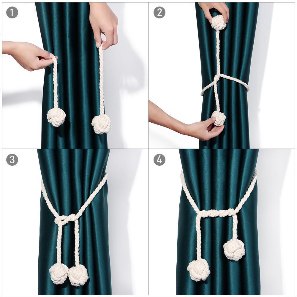 LANSEL Dây Buộc Rèm Cửa Trang Trí Phòng Ngủ Phong Cách Bohemian