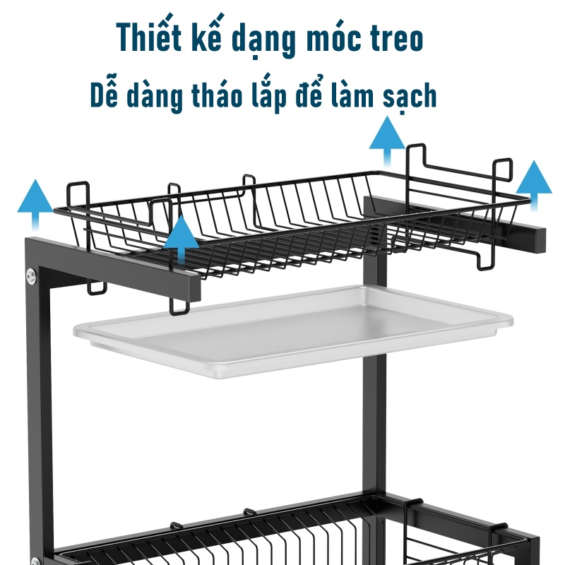 [HÀNG SẴN] GSlife Giá kệ chén bát 2 tầng sơn tĩnh điện siêu chắc chắn BẢN NÂNG CẤP 2021  kệ để đồ Nhà Bếp đa năng