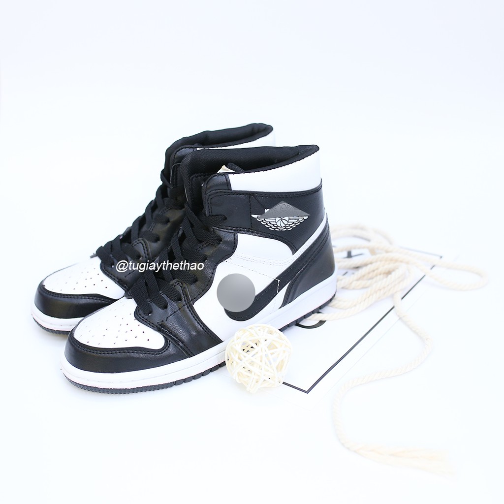 [Mã FAGREEN245 giảm tới 30K đơn 99K] Giày Thể Thao Sneaker Nam Nữ Jodan Panda Đen Trắng Cao Cổ Cao Cấp | BigBuy360 - bigbuy360.vn