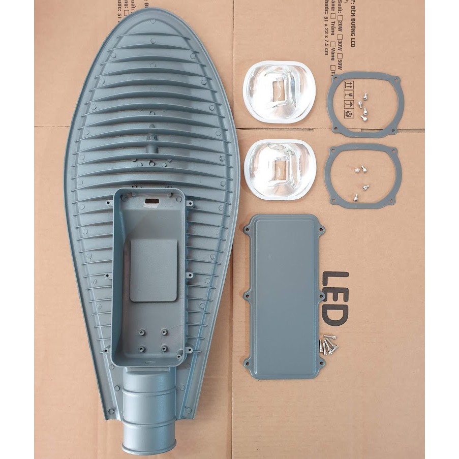 Vỏ đèn đường lá 100W loại 2 mắt led