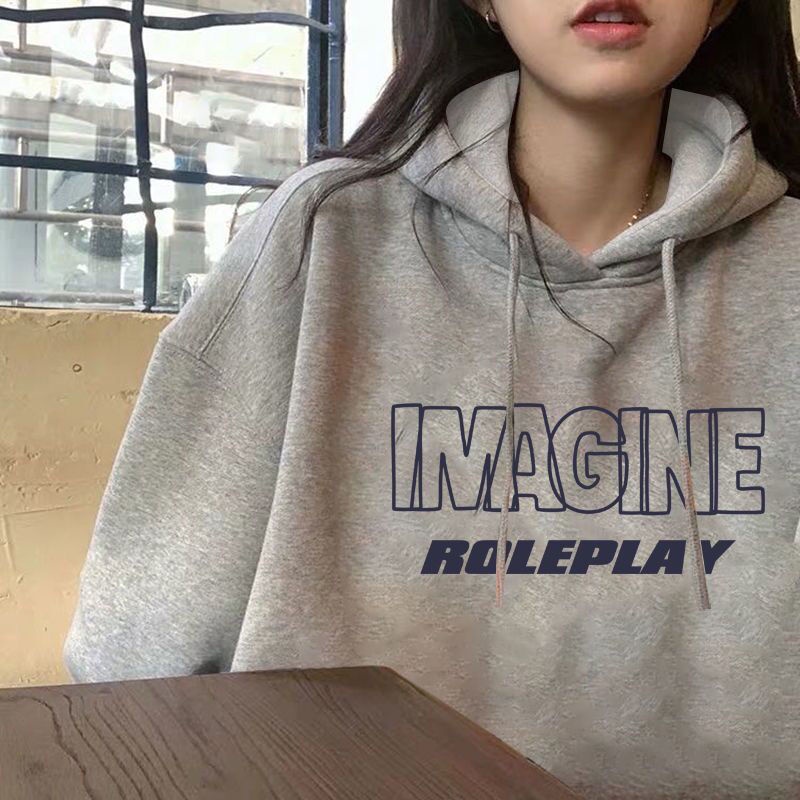 Áo Khoác Hoodie Mỏng In Họa Tiết Kiểu Hàn Quốc Thời Trang Mùa Đông 2022 Cho Nữ