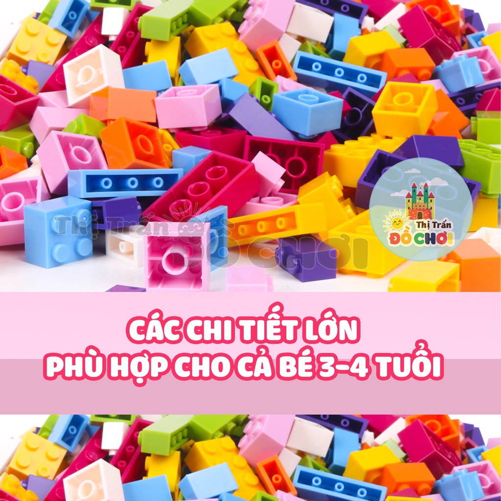 Đồ chơi lắp ráp, xếp hình lego hộp gạch sáng tạo cơ bản cho bé 2901 - Thị trấn đồ chơi