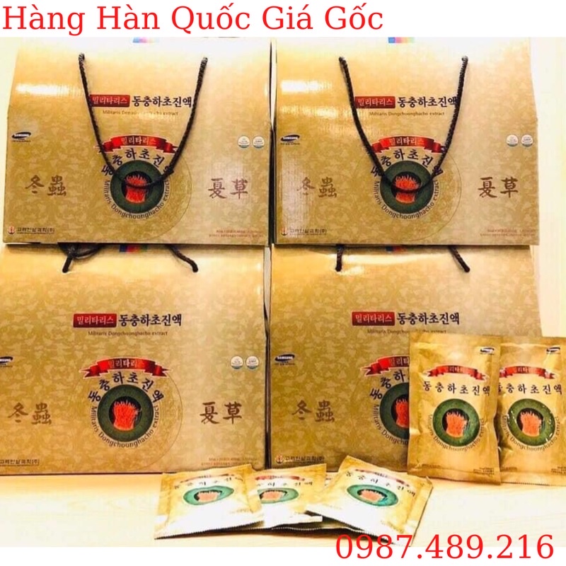 [SỈ TẬN GỐC]Nước Đông trùng Hạ thảo quai xách Hàn Quốc, Hộp 30 gói