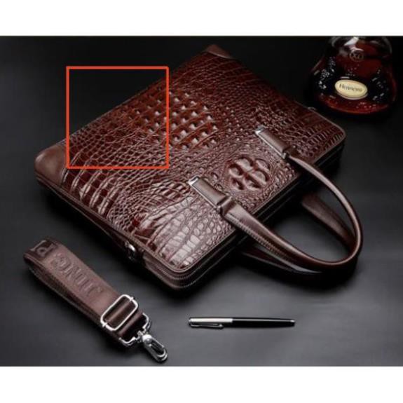 Chính Hãng cặp da cao cấp Cặp da cá sâu 1676 (Bảo hành 3 năm - Có ảnh thật) | BigBuy360 - bigbuy360.vn
