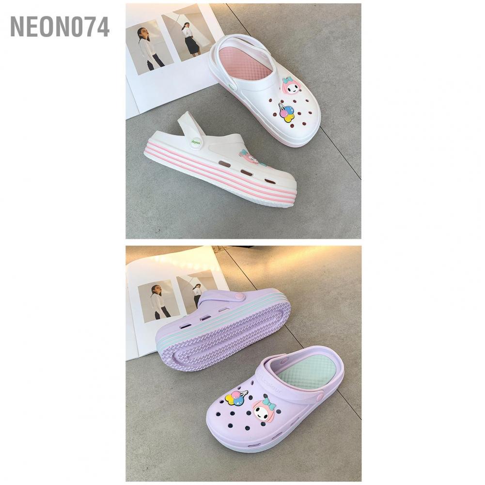 Neon074 Neon074 Phụ nữ đi vườn Guốc biển Giày mùa hè Dép trong nhà EVA thể thao dễ thương thoáng khí Nhẹ cho bé gái