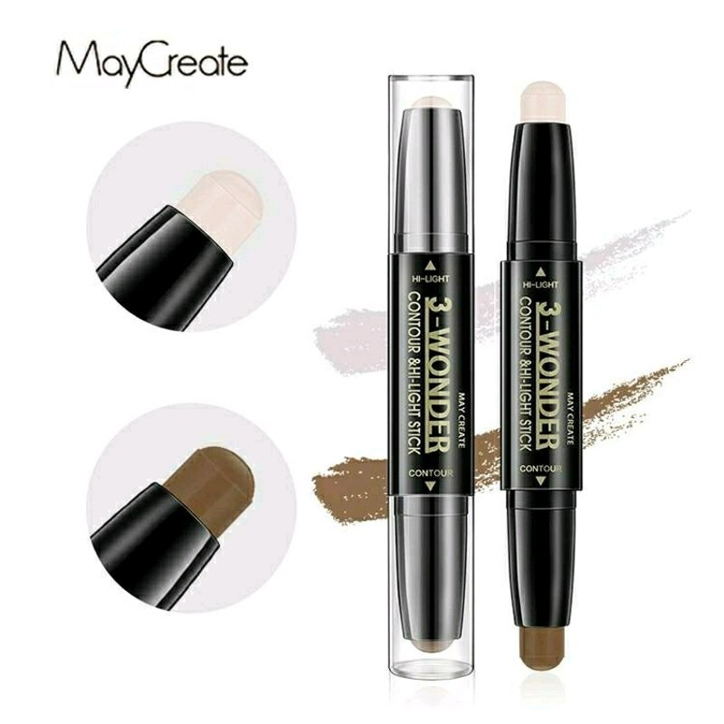 Tạo khối Maycreate 2 đầu - Bút tạo khối và che khuyết điểm đa năng 3 Wonder (queen cosmetics)