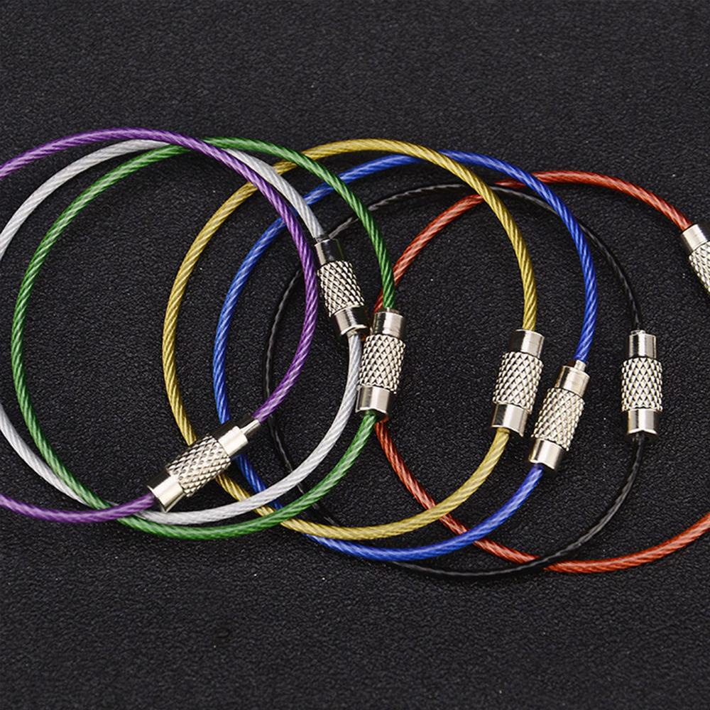 Set 5 / 10 Móc Khóa Dây Cáp Nhiều Màu Sắc Tiện Dụng Giá Đỡ