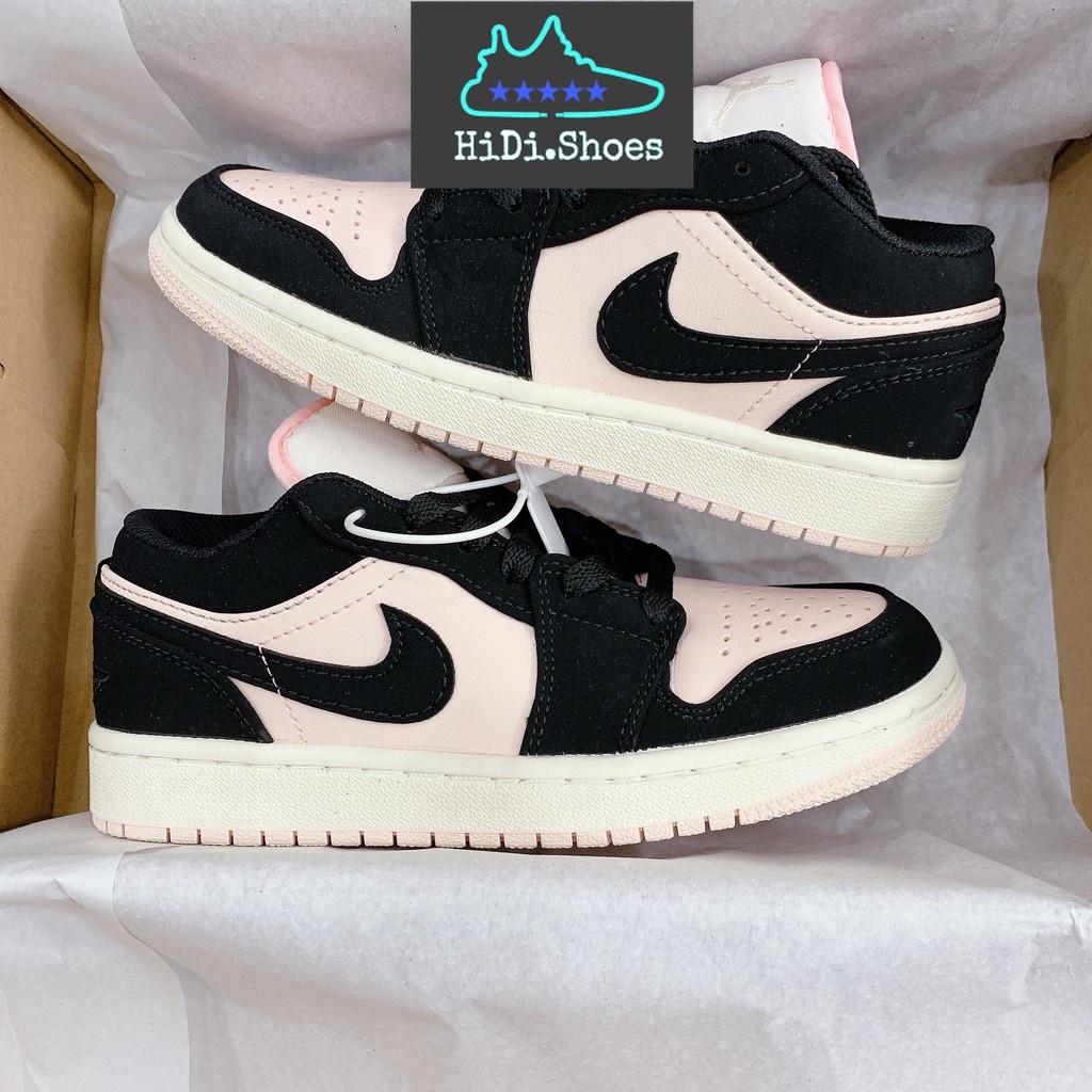Giày sneaker Jordan 1 Nữ Cổ Thấp Đen Hồng Low Black Guava Ice (W) Da Nhăn Full box Bill | BigBuy360 - bigbuy360.vn