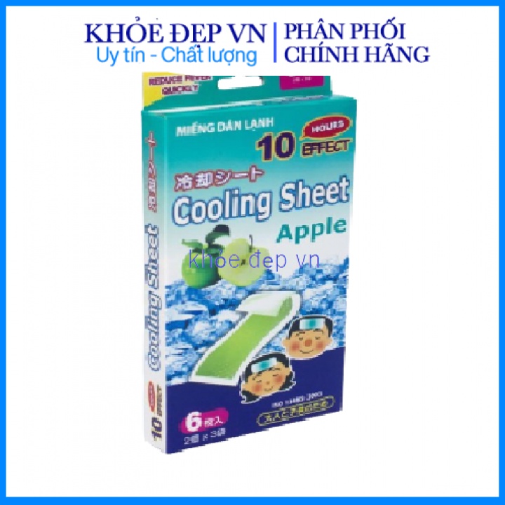 1 hộp dán hạ sốt Cooltana cho bé (màu ngẫu nhiên) - Giảm sốt, làm mát nhanh - Hộp 6 miếng