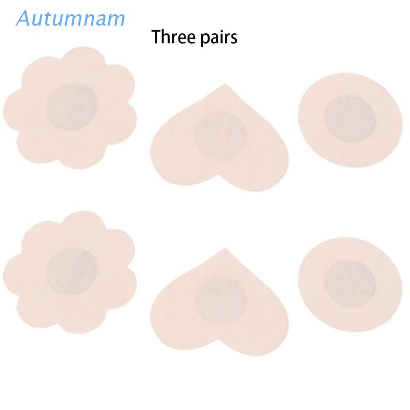 Set 3 cặp miếng dán ngực vô hình bằng vải không dệt dùng một lần tiện dụng cho nữ