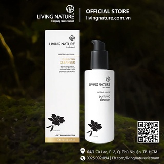 Sữa rửa mặt da dầu mụn Living Nature Purifying Cleanser 120ml