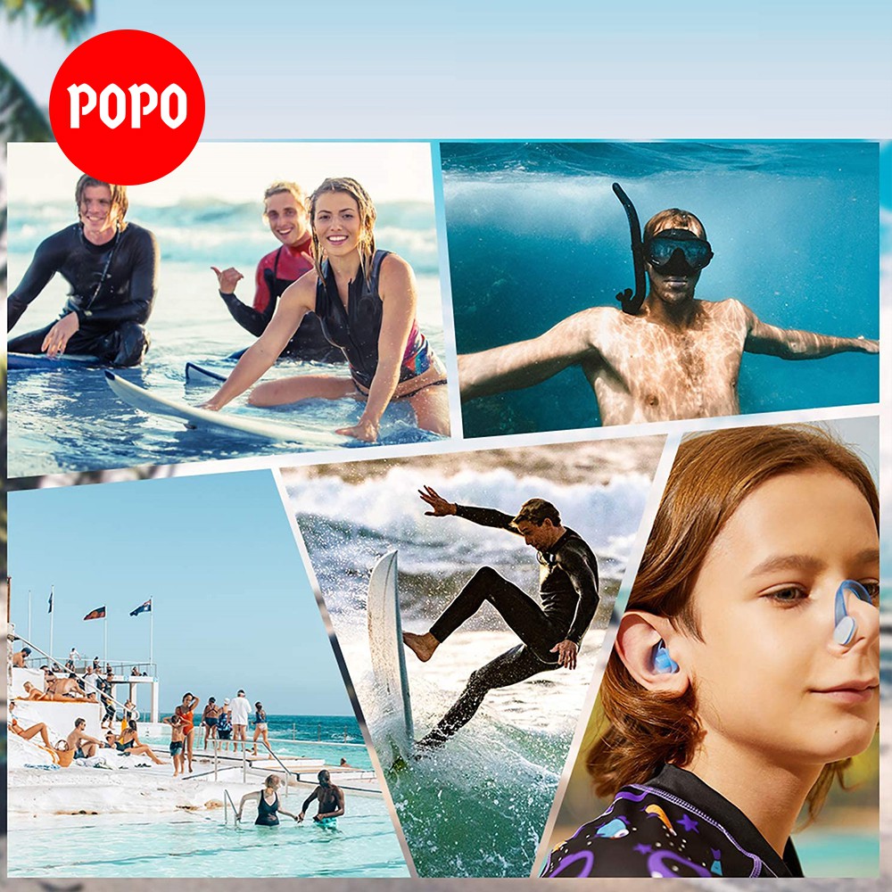 Bộ bịt tai kẹp mũi EP3 3D cách âm, ngăn nước tuyệt đối dùng khi bơi POPO