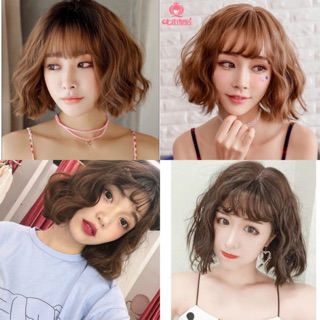 🎁TÓC NGUYÊN ĐẦU🎁 SÓNG XÙ NGẮN LƯỚI HOA CAO CẤP [FREESHIP 50K]