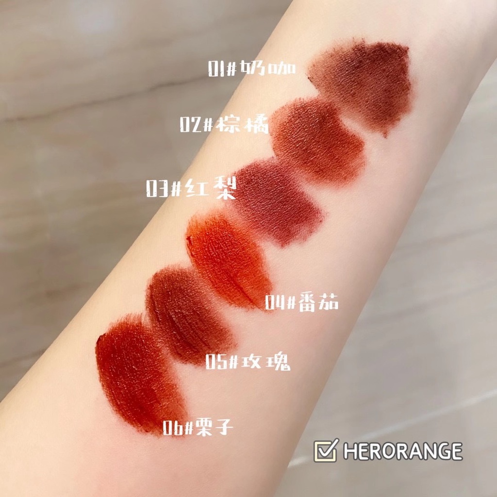 Son Kem Lì HERORANGE Mềm Và Mịn Vỏ đám Mây Trong Suốt