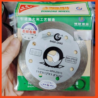 Lưỡi cắt 100mm răng liền (cắt ướt) đa năng cắt gạch, cắt tường , cắt bê tông SHENCHAO chính hãng