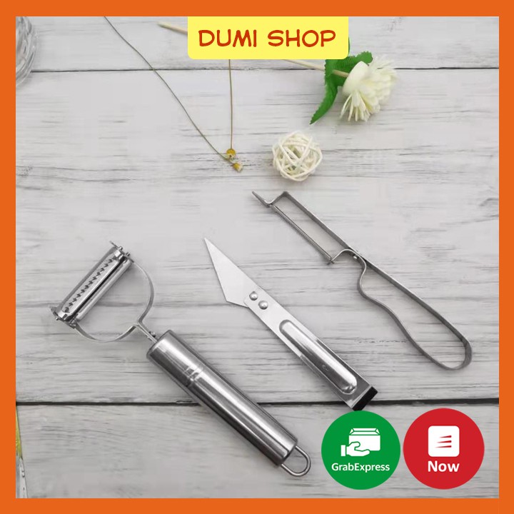 Set 3 Dụng Cụ Gọt Rau Củ Inox Tiện Dụng – Dumi Shop