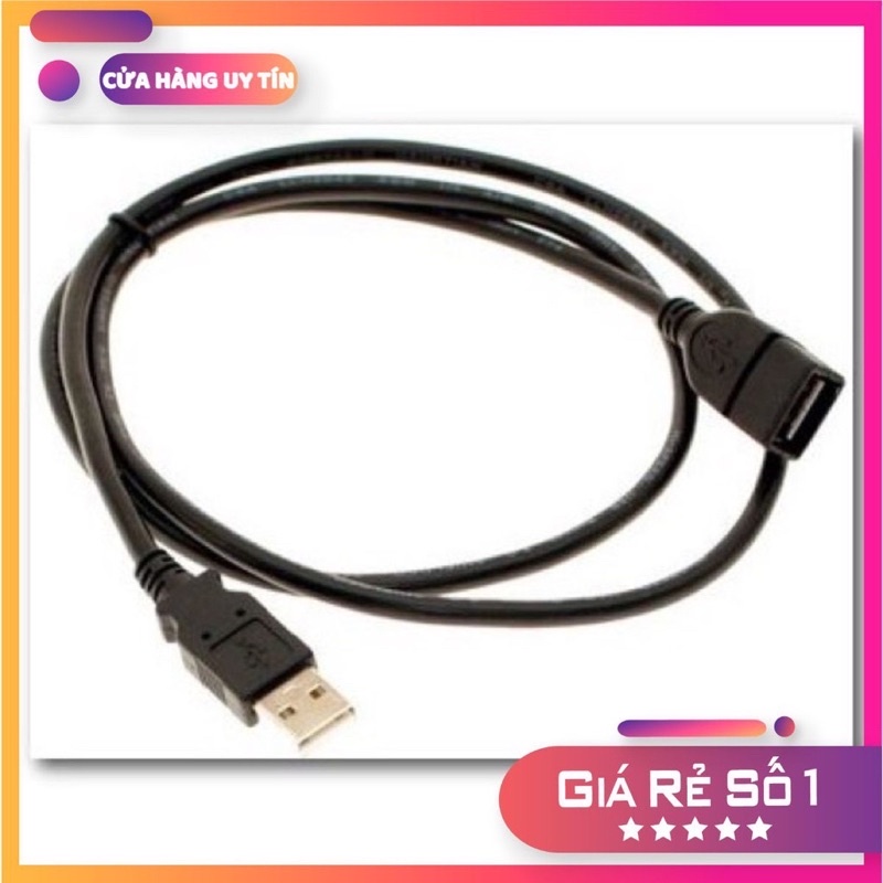 Cáp nối dài USB 1,5M ĐEN/ Xanh rẻ - DÂY USB NỐI DÀI 1,5M