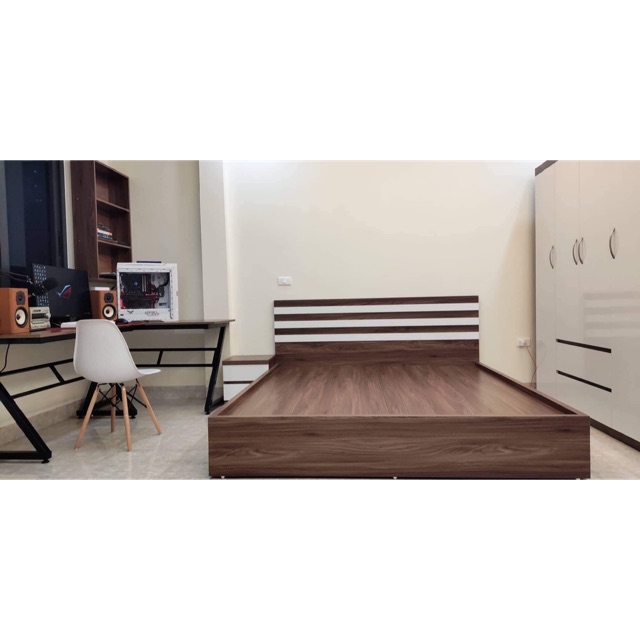 Giường gỗ công nghiệp mdf rộng 1m6x2m