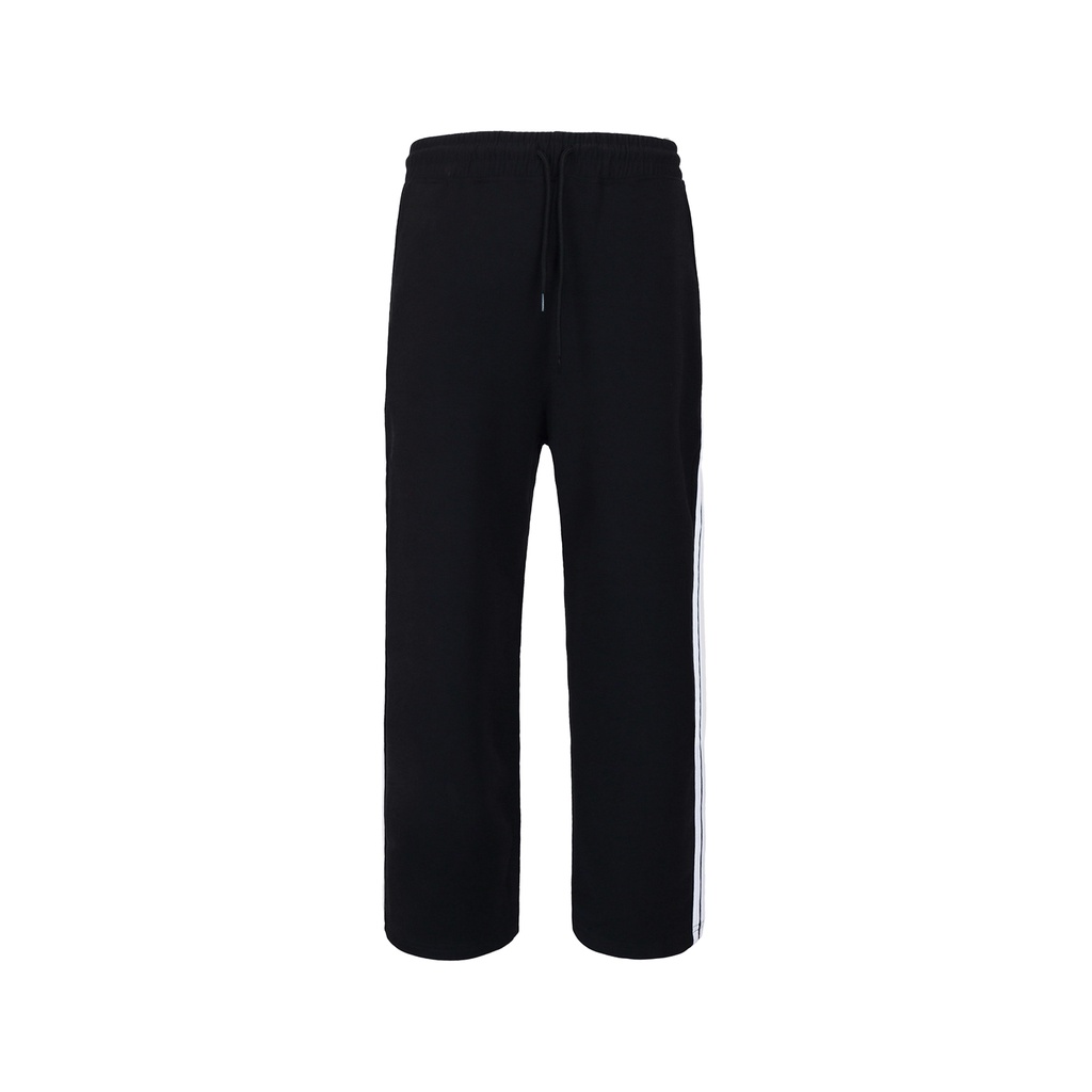 Quần Thun 3 Sọc Unisex Chất Liệu 100% Cotton Form Suông Rộng Thoải Mái Phong Cách Đơn Giản