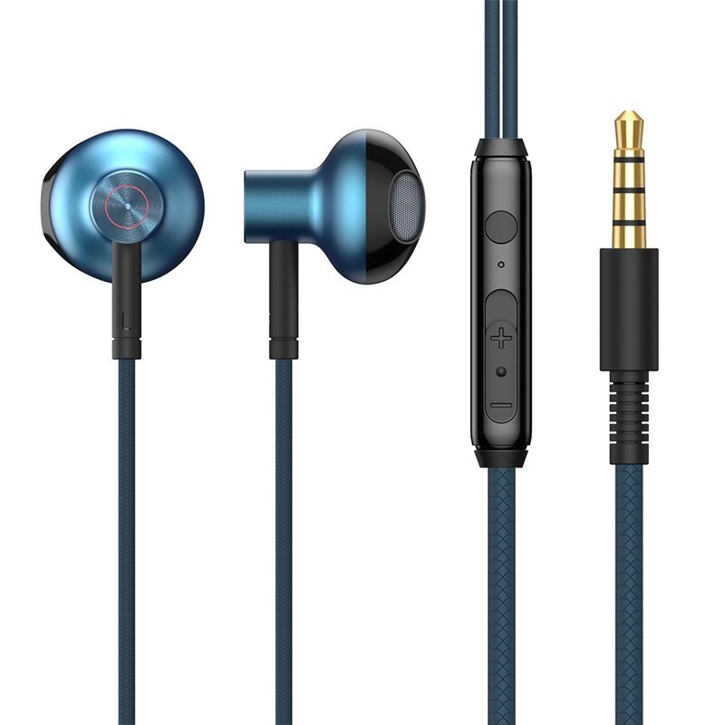 Tai Nghe Nhét Tai Có Dây Có Mic Đàm Thoại Baseus H19 Jack Cắm 3.5mm Cách Âm Chống Ồn Âm Thanh Nổi 6D Hifi
