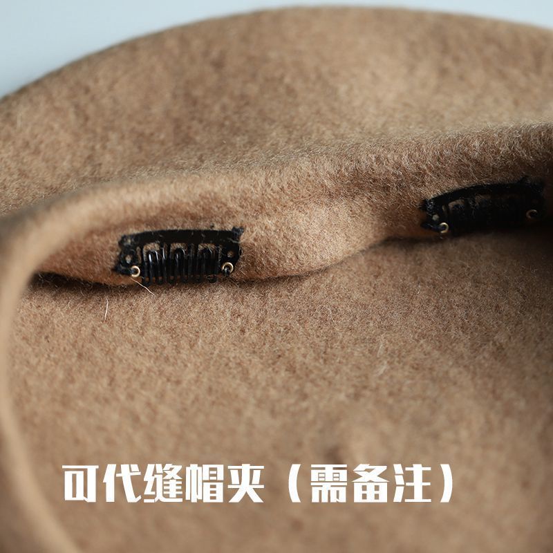 Mũ Beret Họa Tiết Sọc Caro Đính Nơ To Thời Trang Mùa Đông Theo Phong Cách Nhật Bản Cho Nữ Dễ Thương