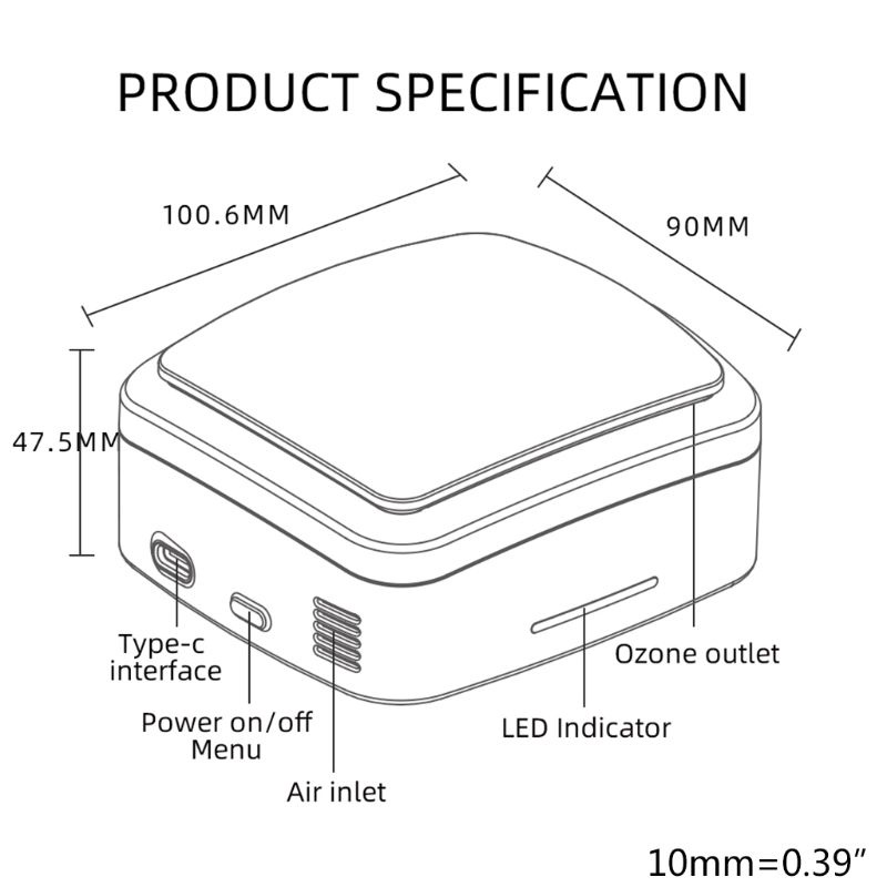 One Hộp Khử Trùng Ozone X1 Uv Có Đèn Rgb Chuyên Dụng Cho Nhà Cửa / Xe Hơi